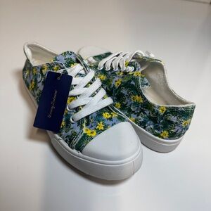 Tommy Bahama‎ Floral Canvas Sneakers COCO Style Size 6.5M NWT